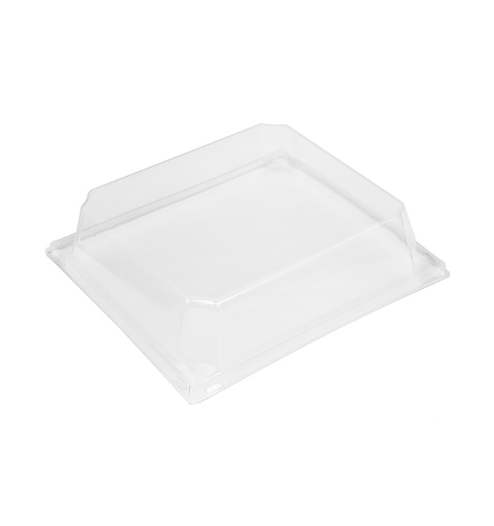 Tapa de Plástico PET para Envase 480ml 14,3x12,3cm (12 Uds)