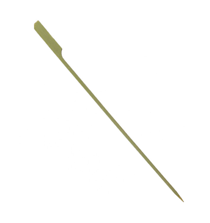 Pinchos de Bambú Decorados "Golf" Verde Natural 25cm (250 Uds)