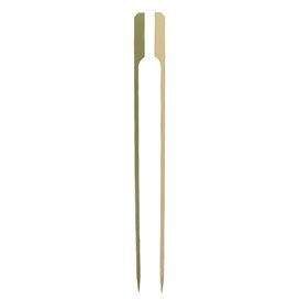 Pinchos de Bambú Decorados "Golf" Verde Natural 25cm (250 Uds)