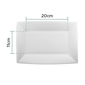 Bandeja Caña de Azúcar Blanco Nice 280x190mm (50 Uds)