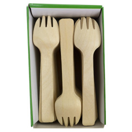 Cubierto de Madera “Spork” 10,5cm (1.200 Uds)