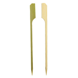 Pinchos de Bambú Decorados "Golf" Verde Natural 12cm (10.000 Uds)