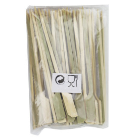 Pinchos de Bambú Decorados "Golf" Verde Natural 12cm (10.000 Uds)
