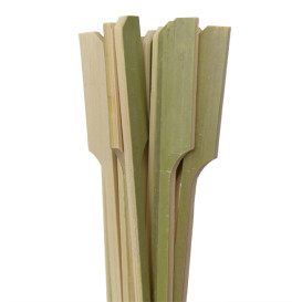 Pinchos de Bambú Decorados "Golf" Verde Natural 18cm (100 Uds)