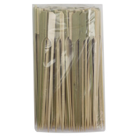 Pinchos de Bambú Decorados "Golf" Verde Natural 18cm (100 Uds)