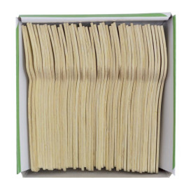 Tenedor de Bambú 9cm (50 Uds)