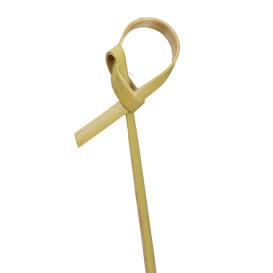 Pinchos de Bambú Lazo Verde Natural 10cm (100 Uds)