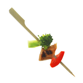 Pinchos de Bambú "Golf" Verde Natural 15cm (250 Uds)