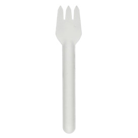 Tenedor de Caña de Azúcar Blanco 16cm (1.000 Uds)