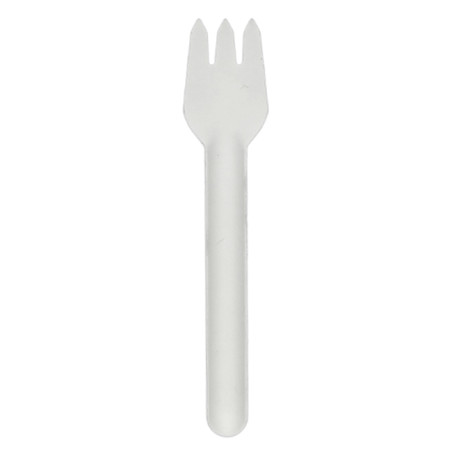 Tenedor de Caña de Azúcar Blanco 16cm (1.000 Uds)