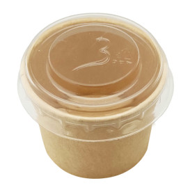 Tapa PET Transparente para Tarrina Salsas 30ml Ø4,3cm (50 Uds)