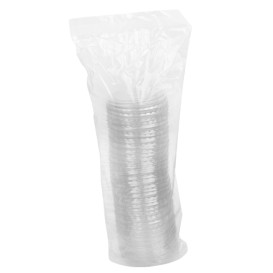 Tapa PET Transparente para Tarrina Salsas 75 y 100ml Ø7,3cm (50 Uds)