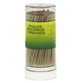 Palillos de Madera Redondo Torneado 65mm (24 Uds)