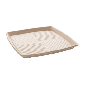 Bandeja Caña de Azúcar Cuadrada Natural 40x40cm (5 Uds)