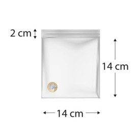 Bolsas ZIP con Cierre a Presion 14x14cm G200 (100 Uds)