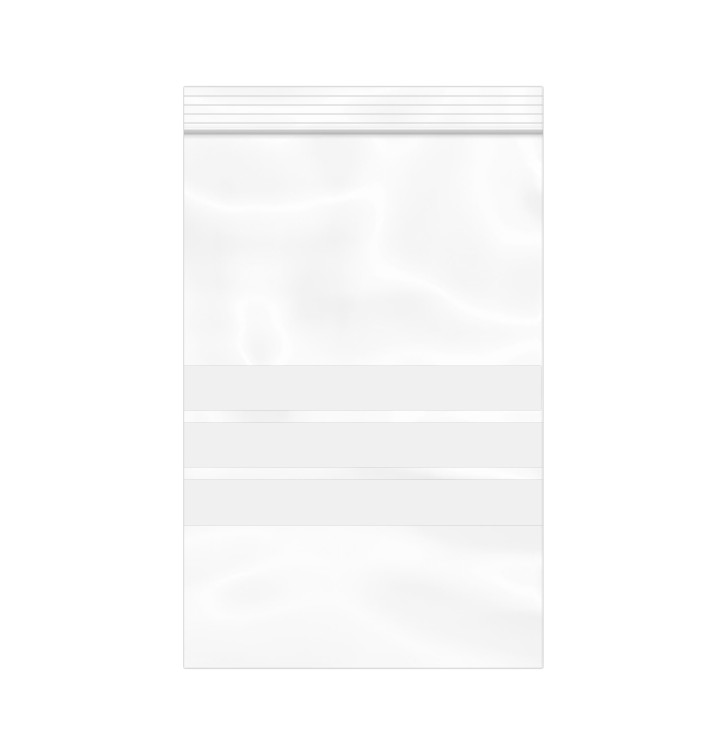 Bolsas ZIP Cierre a Presion y Banda Escritura 12x18cm G200 (100 Uds)