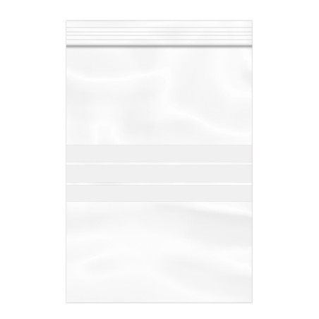 Bolsas ZIP Cierre a Presion y Banda Escritura 18x25cm G200 (100 Uds)