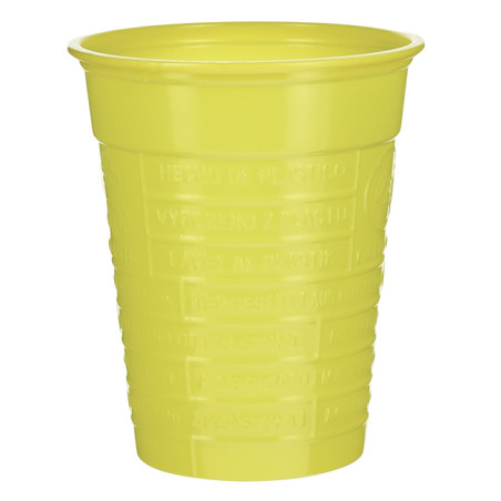 Vaso de Plástico PS Amarillo 200ml Ø7cm (50 Uds)