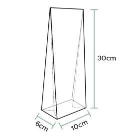 Bolsas Polipropileno Fondo Cuadrado 10x30+6cm G160 (100 Uds)