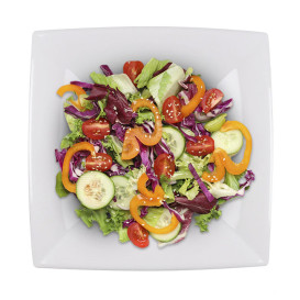 Plato Duro Reutilizable PP Llano Blanco "Nice" 18cm (25 Uds)
