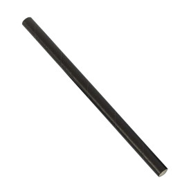 Pajita Recta de Papel Negra Ø8mm 14cm (100 Uds)