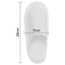 Zapatilla en TST de PP Cerrada Blanco Suela EVA (1 Par)
