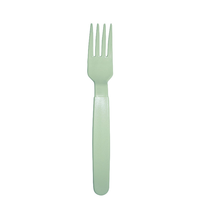 Tenedor Reutilizable Durable PP Verde 18,5cm (6 Uds)