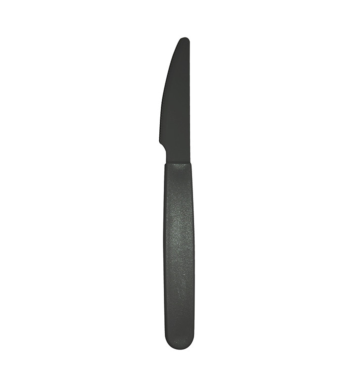 Cuchillo Reutilizable Durable PP Antracita 18,5cm (6 Uds)