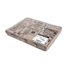 Mantel Individual de Papel Kraft "Burguer" 30x40cm 40g/m² (500 Uds)