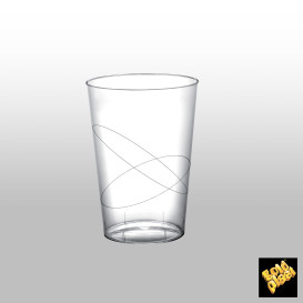 Vaso Reutilizable PS Cristal Moon Transp. 230ml (50 Uds)