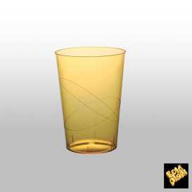 Vaso Reutilizable PS Cristal Moon Amarillo Transp. 230ml (50 Uds)