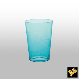 Vaso Reutilizable PS Cristal Moon Turquesa Transp. 230ml (1.000 Uds)