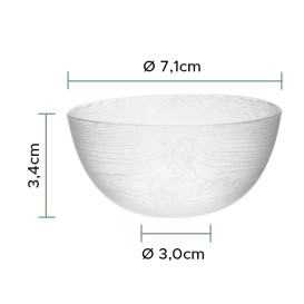 Bol Degustación Reutilizable PS "Cortex" Transparente 90ml (500 Uds)