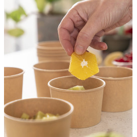 Tarrina Cartón Kraft para Salsas 60ml Ø6,7cm (2.000 Uds)