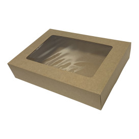 Caja Kraft con Ventana 35,8x25,6x7,1cm (50 Uds)