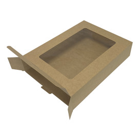 Caja Kraft con Ventana 35,8x25,6x7,1cm (50 Uds)