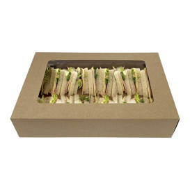 Caja Kraft con Ventana 35,8x25,6x7,1cm (50 Uds)