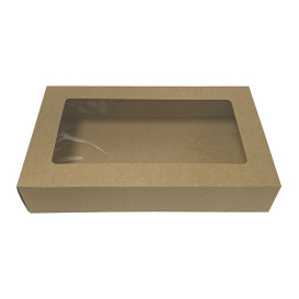 Caja Kraft con Ventana 41,9x26,7x7,1cm (50 Uds)