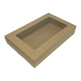 Caja Kraft con Ventana 41,9x26,7x7,1cm (50 Uds)