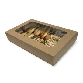 Caja Kraft con Ventana 41,9x26,7x7,1cm (50 Uds)