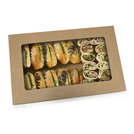 Caja Kraft con Ventana 41,9x26,7x7,1cm (50 Uds)