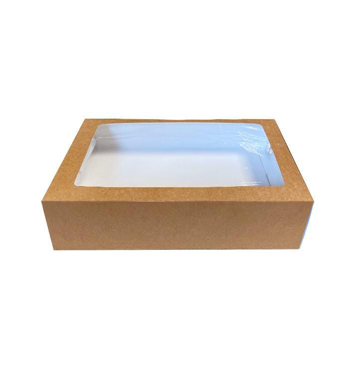 Caja Kraft con Ventana 31x22,5x8,2cm (25 Uds)