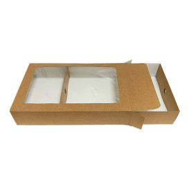 Bandeja Kraft para Caja con Ventana 44,5x30,7x7,8cm (50 Uds)