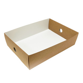 Bandeja Kraft para Caja con Ventana 44,5x30,7x7,8cm (50 Uds)