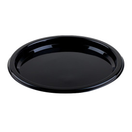 Plato Reutilizable PET Redondo Negro 23 cm (250 Uds)