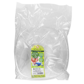 Bol PS Cristal Duro "Square" 1250ml Ø21cm (3 Uds)