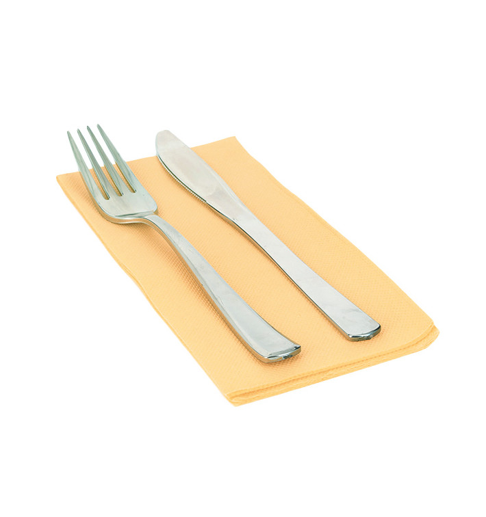 Servilleta Papel 1/8 40x40cm Amarillo Punta-Punta (50 Uds)