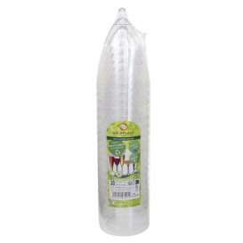 Copa Plástico Vino Pie Blanco 180ml 2P (20 Uds)