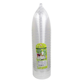 Copa Plástico Vino Pie Blanco 300ml 2P (20 Uds)