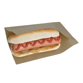 Bolsa Antigrasa Abierta 20x13/10cm Natural (100 Uds)